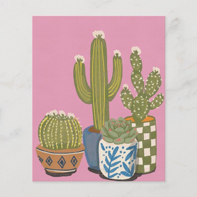 Cactus Flowers Pink Flyer (Front)