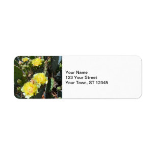 Cactus Flowers Return Address Label