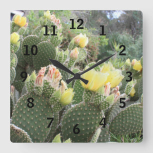 Cactus Flowers Wall Clock