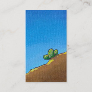 Cactus fun desert landscape art colourful painting business card