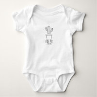 Cactus funny quote baby clothes