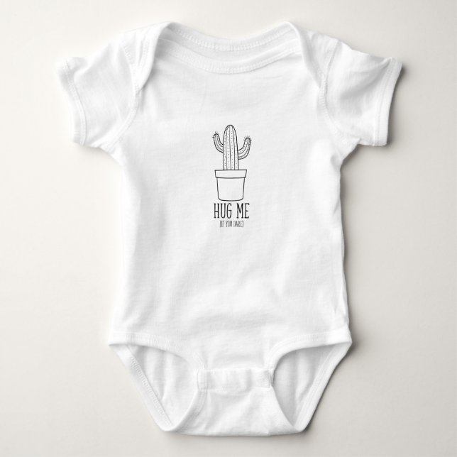 Cactus funny quote baby clothes bodysuit (Front)