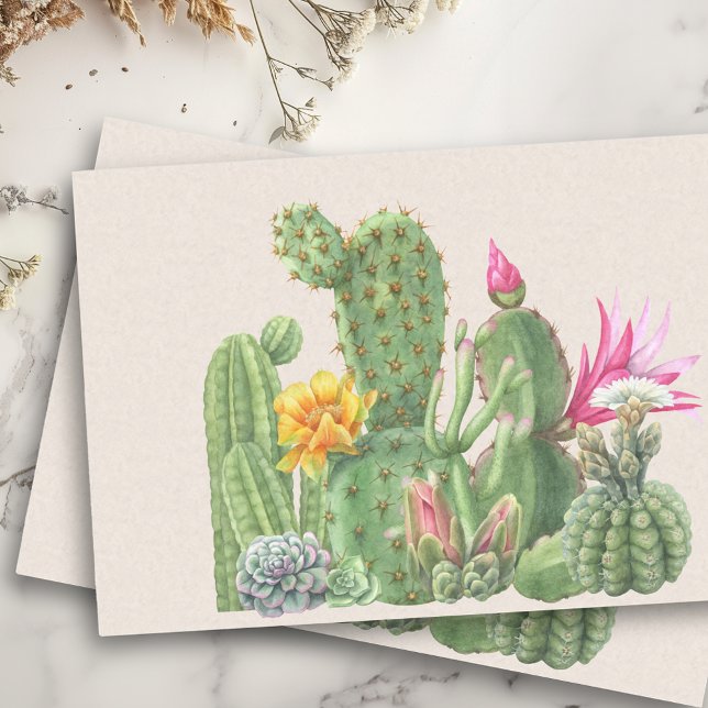 Cactus Garden Cacti Southwest watercolor  Tissue Paper (Creator Uploaded)