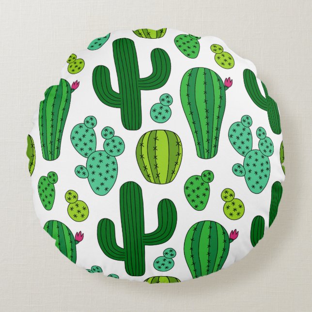 Cactus Garden Round Cushion (Front)