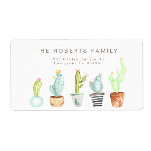 Cactus Garden   Watercolor Address
