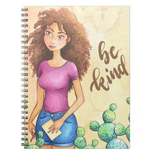 Cactus Girl Be Kind Notebook