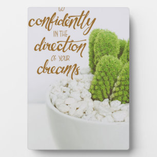 Cactus Go Confidently Plaque