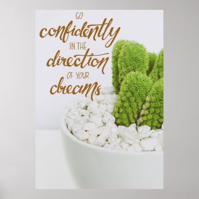 Cactus Go Confidently Poster (Front)