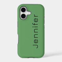 Cactus Green Solid Colour | Minimalist Name