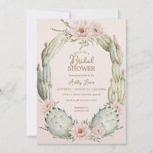 Cactus Greenery Garden Bridal Shower Invite