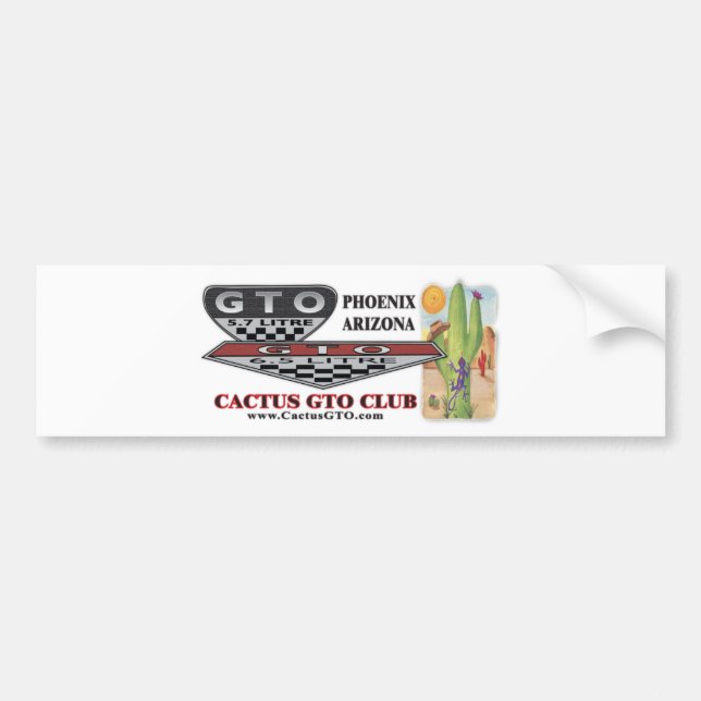Cactus GTO Club Bumper Sticker (Front)