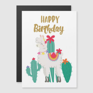 Cactus Happy Birthday Magnetic Invitation