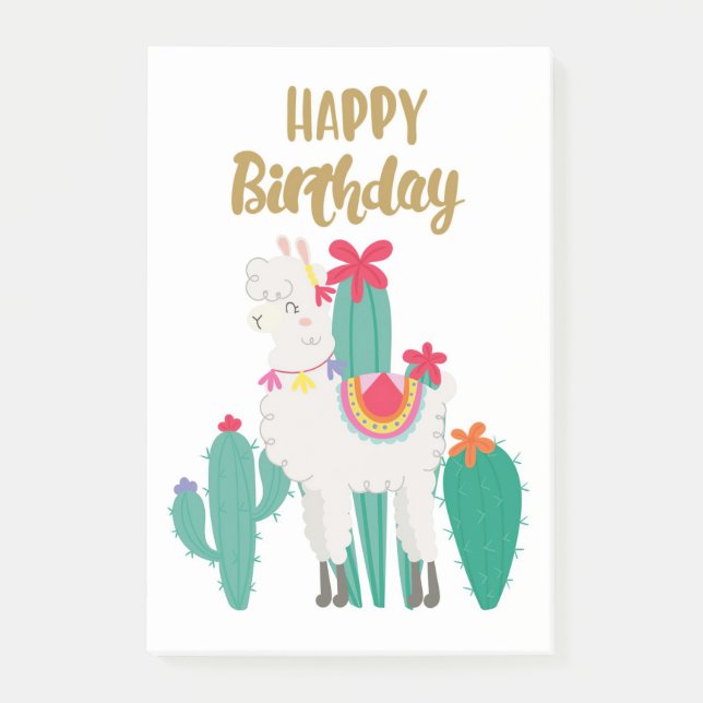 Cactus Happy Birthday Post-it Notes (Front)