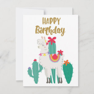Cactus Happy Birthday Thank You Card