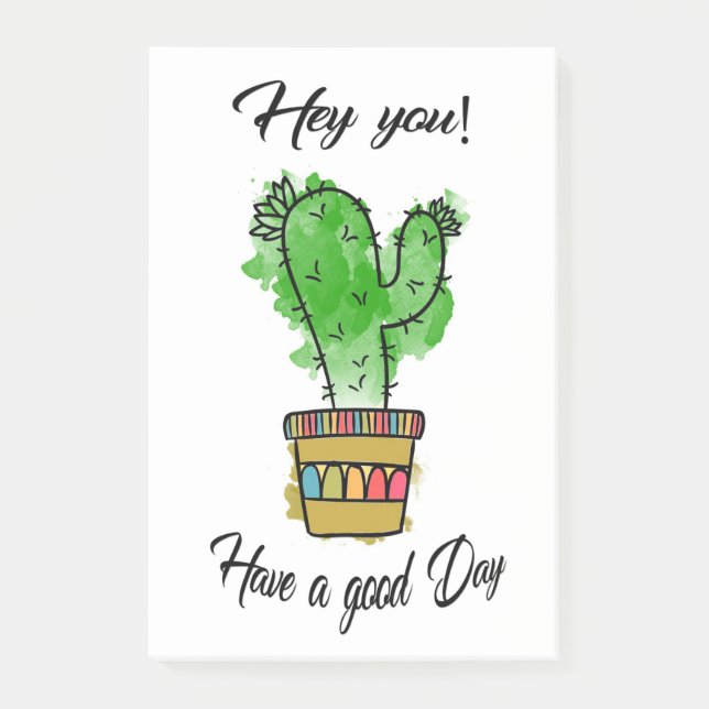 Cactus Have A Good Day Post-it Notes (Front)