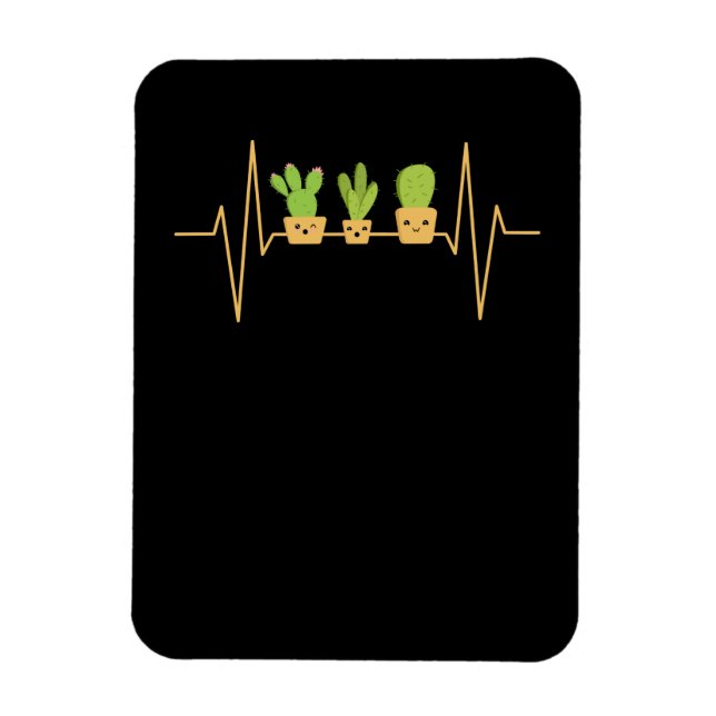 Cactus Heartbeat Magnet (Vertical)