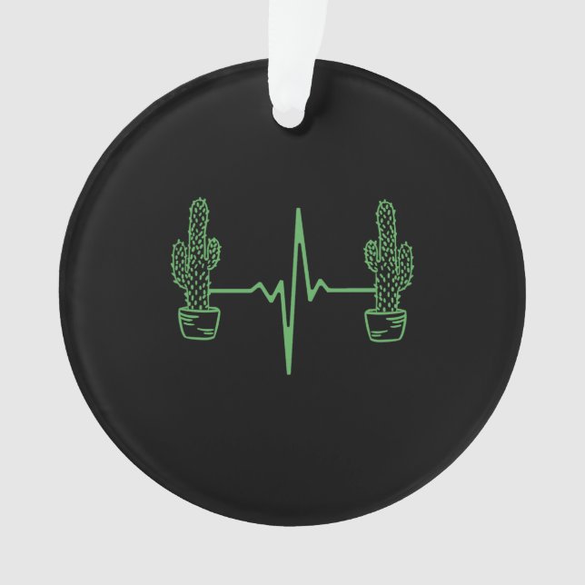 Cactus Heartbeat Ornament (Front)