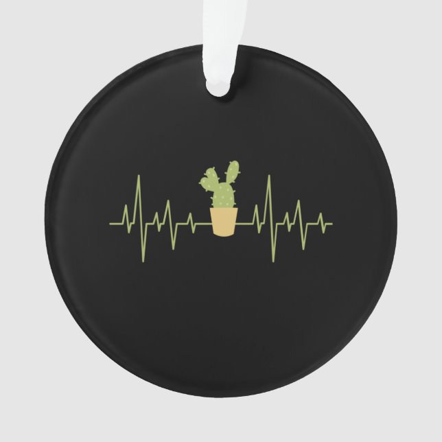 Cactus Heartbeat Ornament (Front)