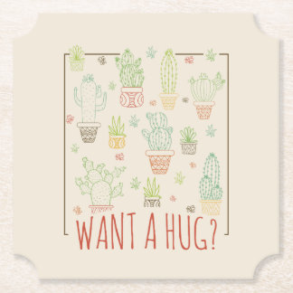 Cactus Hug   Paper Coaster
