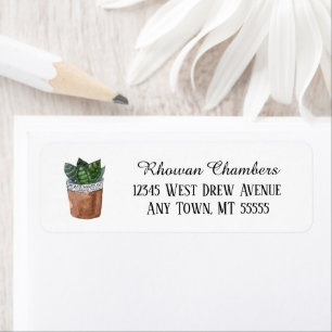 Cactus In A Pot Return Address Label