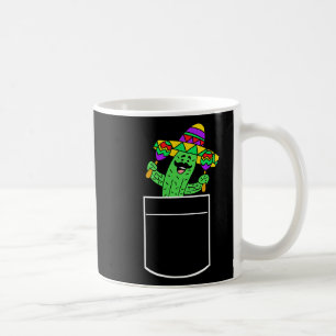Cactus In Pocket Cinco De Mayo Cute Cartoon  Coffee Mug