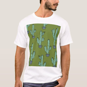 Cactus in Pot Illustration T-Shirt