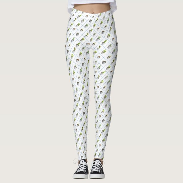 Cactus in pots leggings (Front)