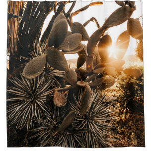 CACTUS IN THE MORNING SHOWER CURTAIN