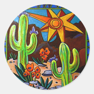 Cactus in the Southwest Classic Round Sticker