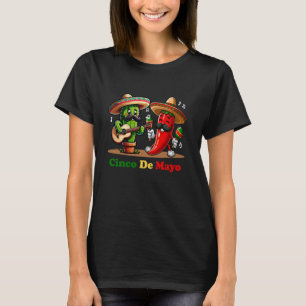 Cactus Jalapeno Mariachi Cinco De Mayo Mexican Fie T-Shirt