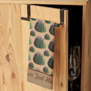 Cactus Kitchen Towel - Optional Personalisation
