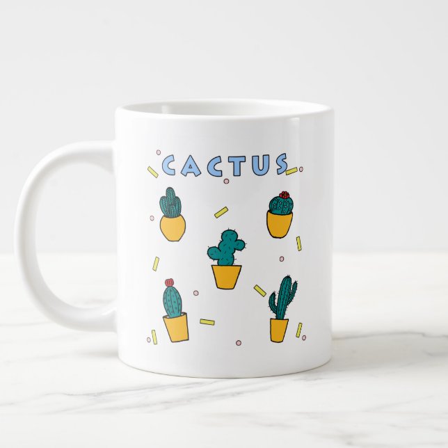 Cactus Large Coffee Mug (Left)