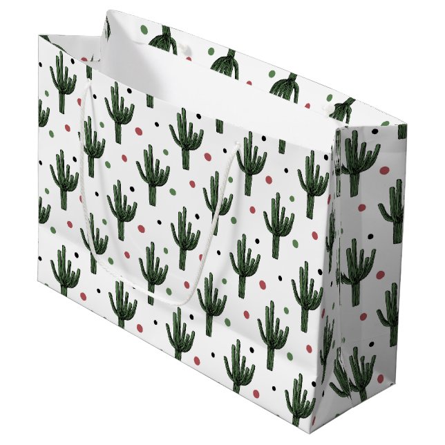 Cactus Large Gift Bag (Front Angled)