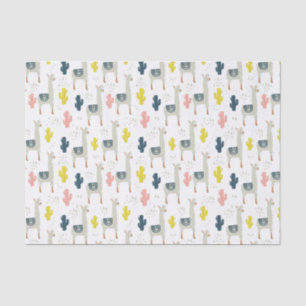 Cactus & Llamas Pattern Tissue Paper