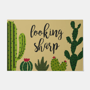 Cactus Looking Sharp Mat, Plant Lover Doormat