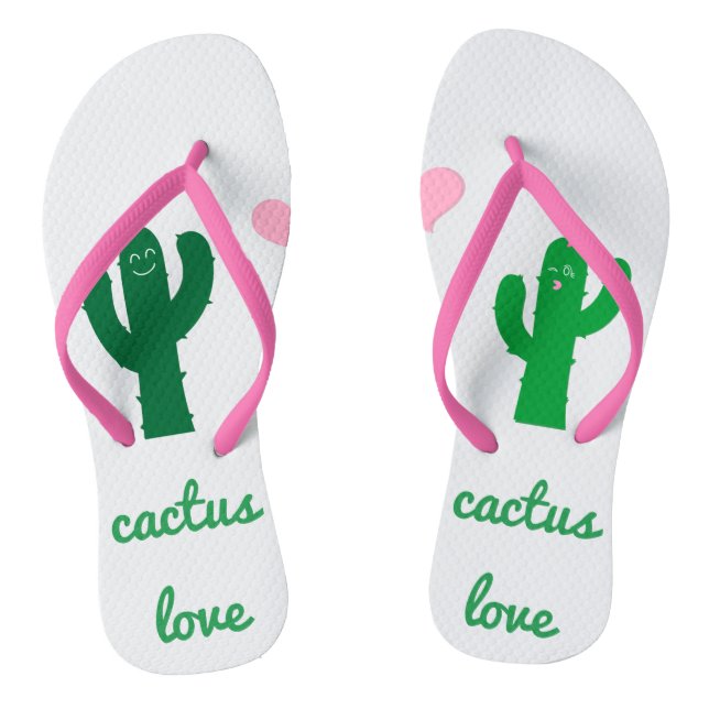 Cactus Love Flip Flops (Footbed)