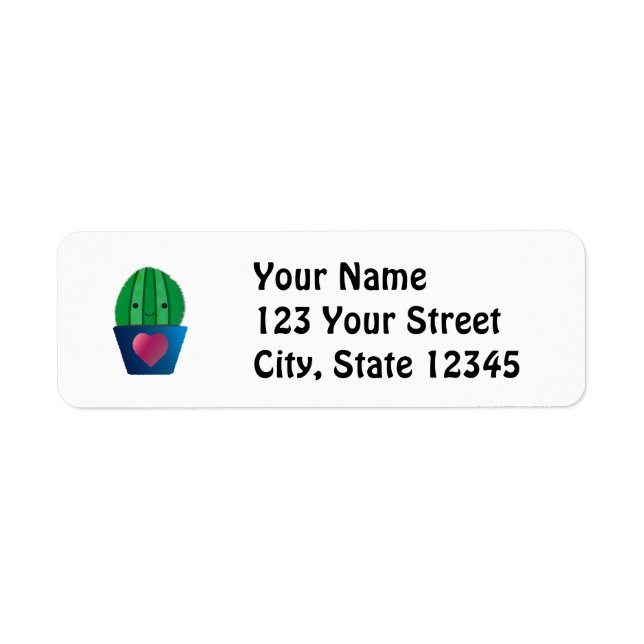 Cactus Love Return Address Label (Front)