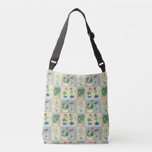 cactus love - watercolor crossbody bag