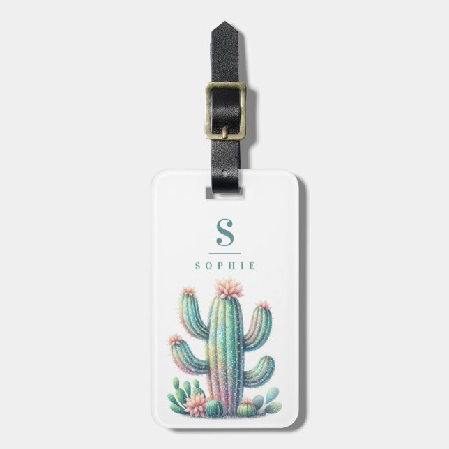 Cactus Luggage Tags (Front Vertical)