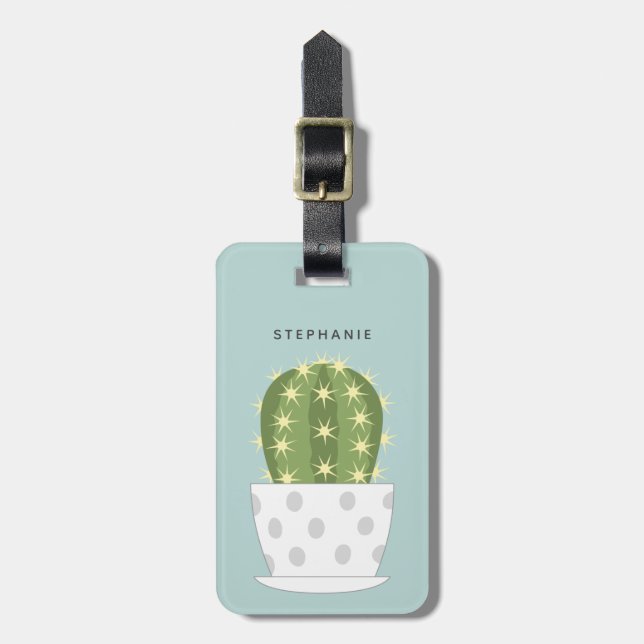 Cactus Luggage Tags (Front Vertical)