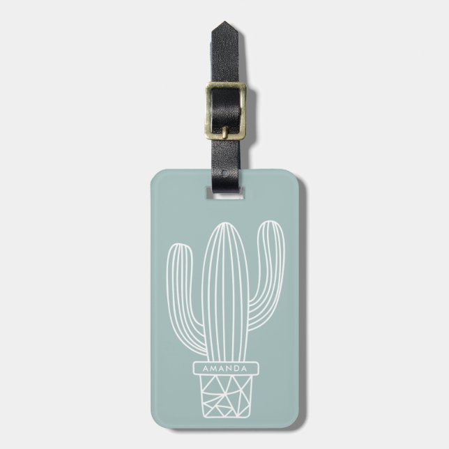 Cactus Luggage Tags (Front Vertical)