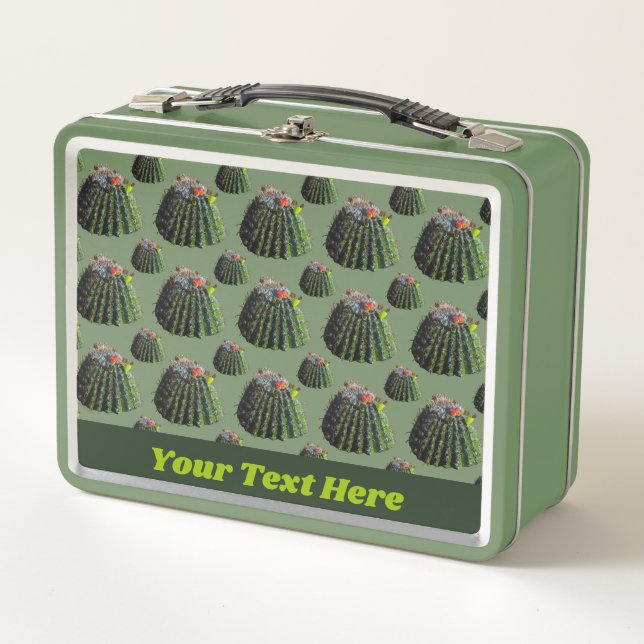 Cactus Lunch Box - Optional Personalisation (Front)