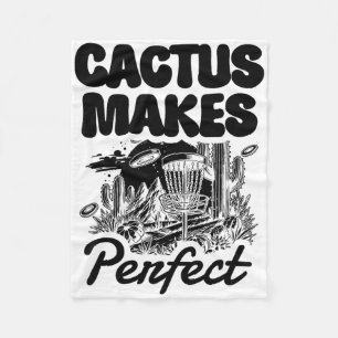 Cactus Makes Perfect Disc Golf Adventure  Fleece Blanket