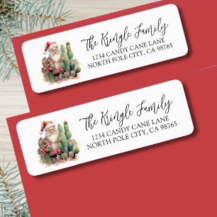 Cactus Merry Christmas Return Address Label