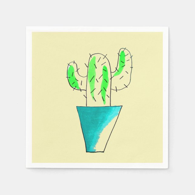 Cactus Mexican dinner party Napkin (Front)