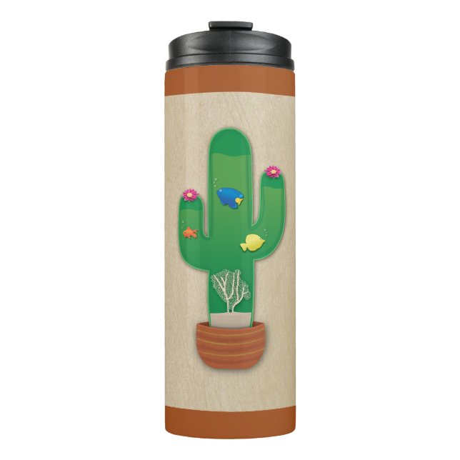 Cactus Oasis Thermal Tumbler (Front)