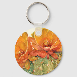 Cactus Orange Blossoms Key Ring