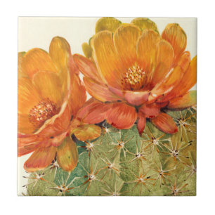 Cactus Orange Blossoms Tile