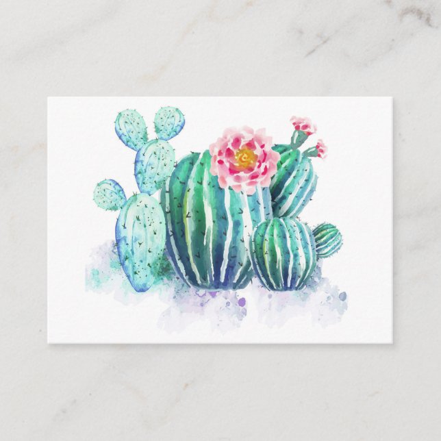 Cactus Painted Business Card (Front)
