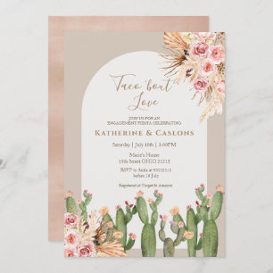 Cactus Pampas Grass Taco Bout Love Engagement  Invitation